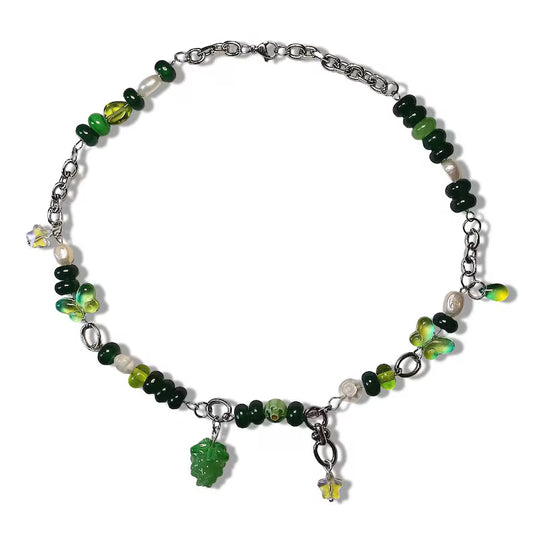 Collier unique — "Slay in green"